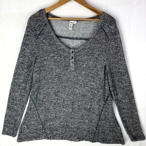 Others Follow Gray Knit Long Sleeve Top